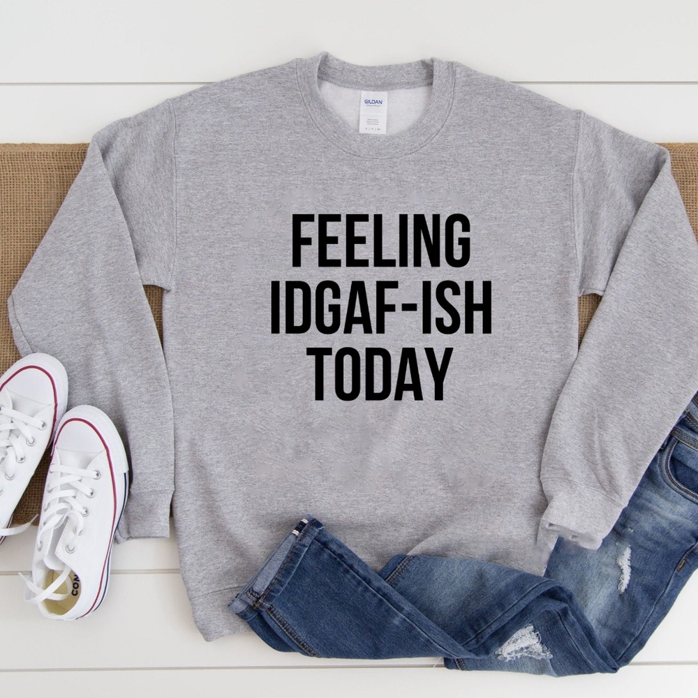 Funny Offensive Womens Crewneck Sweatshirt Grey